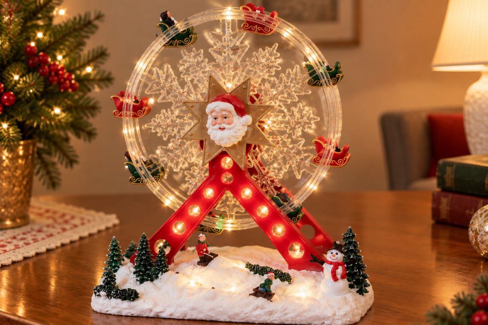 Roda gigante giratorio com led e musica