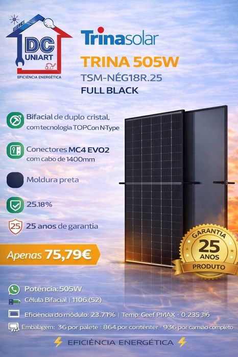 Trina 505W TSM-NEG18R.25 Full Black