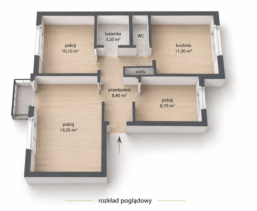 Mieszkanie – Zamość, Osiedle Energetyk, Osiedle Powiatowa - Widok 4