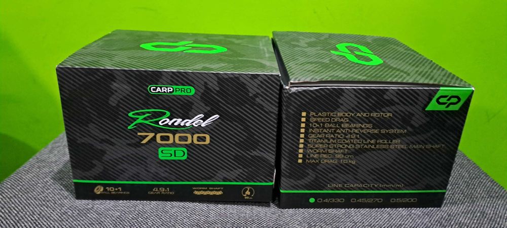 Kołowrotki karpiowe CarpPro Rondel 7000 SD - 2  DWIE SZTUKI