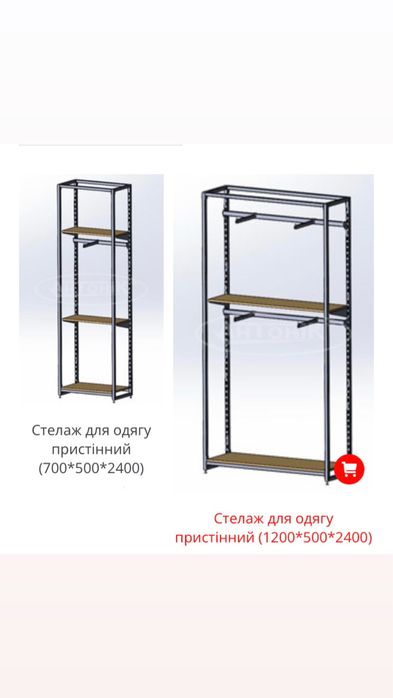 Готове обладнання для магазину одягу