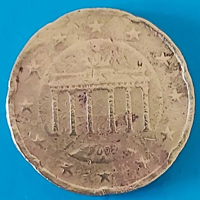 20 Cêntimos de 2002 Letra A,  da Alemanha c/ ERROS