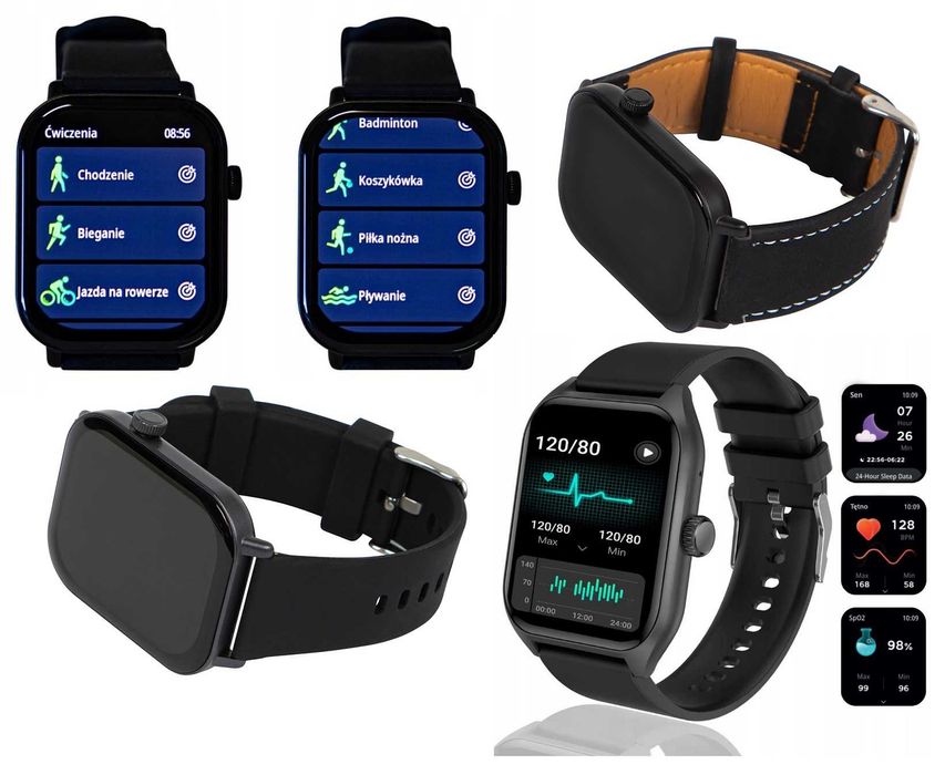 Smartwatch Zegarek PL Menu Wodoodporny Sport Pomiary Rozmowy n PREZENT