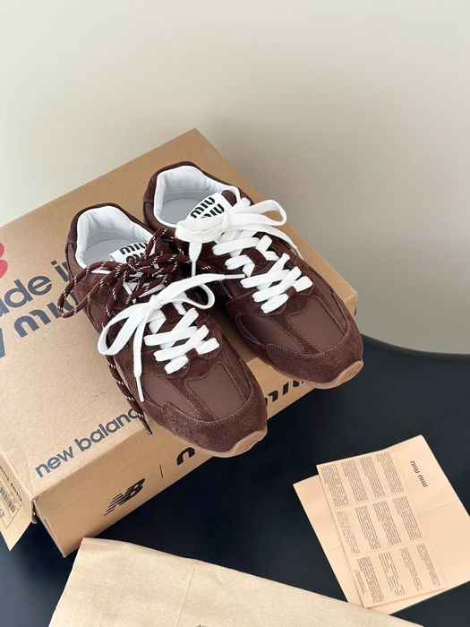 Sneakersy Miu Miu New Balance Brown Suede