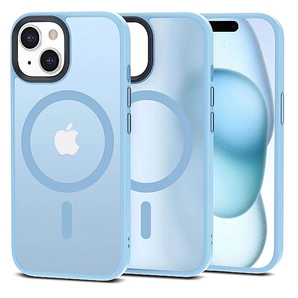 Etui Tech-Protect MagMat MagSafe na iPhone 15 - niebieski mat