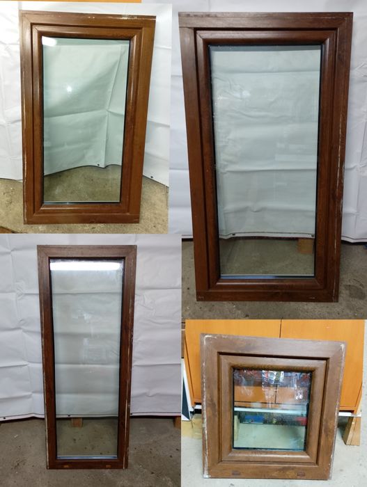 Okno okna pcv orzech /biel.rozne wymiary.