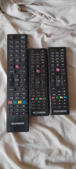 telefunken zestaw 3 pilotow do tv