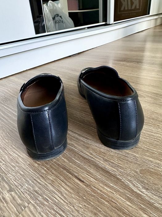 Czarne mokasyny eleganckie h&m