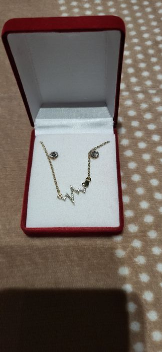 Colar e brincos aço dourado