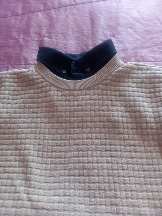 Męski sweter z kołnierzykiem Next  M