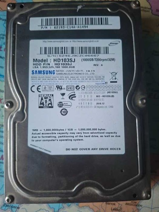 Dysk HDD 1tb/720rpm/32M (hd103sj)