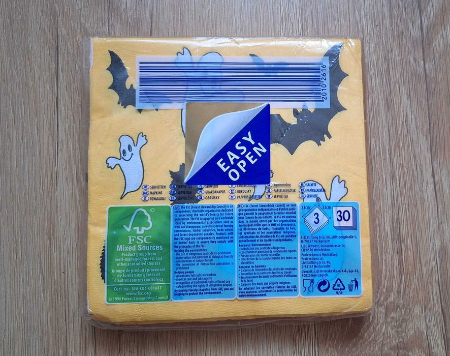 Komplet ozdobnych serwetek Halloween do DIY decoupage 3 x 30 serwetek