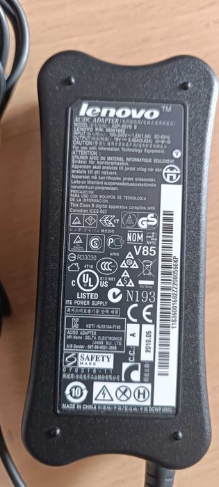 Carregador Original Lenovo 19v 3.42a, testado, a 100%