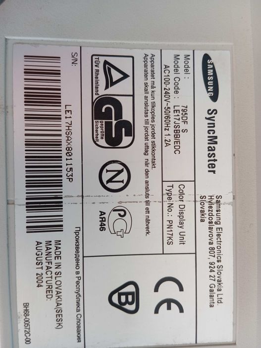Монитор Samsung SyncMaster 795 DF S