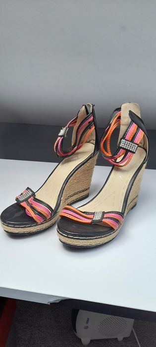 Buty damskie 39 Baeida kobiece wysokie platforma beżowe