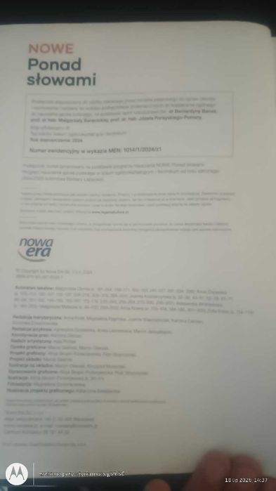 NOWE Ponad słowami 1.1 – język polski, liceum i technikum, edycja 2024