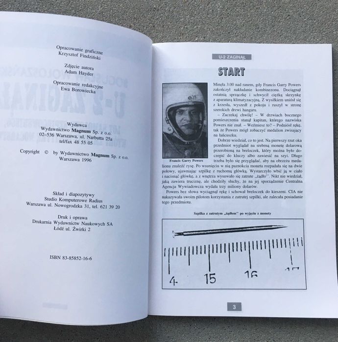 U-2 zaginął B. Wołoszański Sensacje XX wieku tom 15 stan bardzo dobry