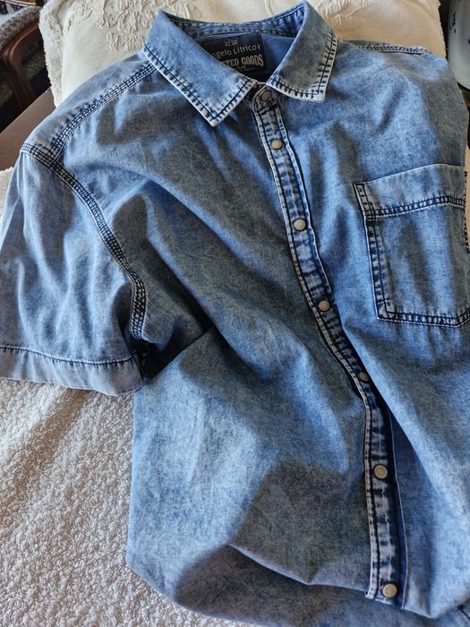 Camisa de ganga XL (43-44) marca Angelo Litrico
