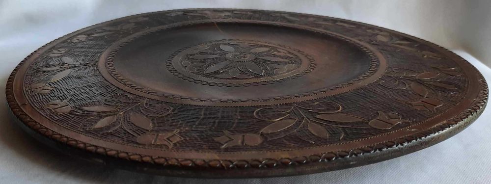 Snycerka Góralska Talerz Patera Drewno Cepelia Sztuka Ludowa