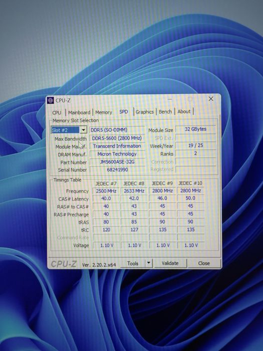 Оперативна пам'ять Transcend DDR5 64GB (2x32GB) 5600MHz