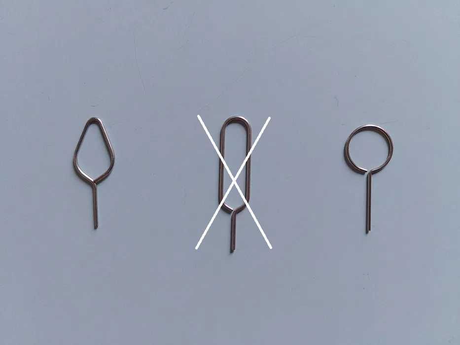 Ключ скрепка для лотка SIM карты. Игла для вытягивания СИМ карты. 2 шт