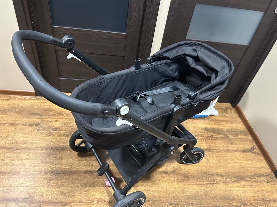 Wózek czarny cybex eos 2w1 gondola i spacerówka