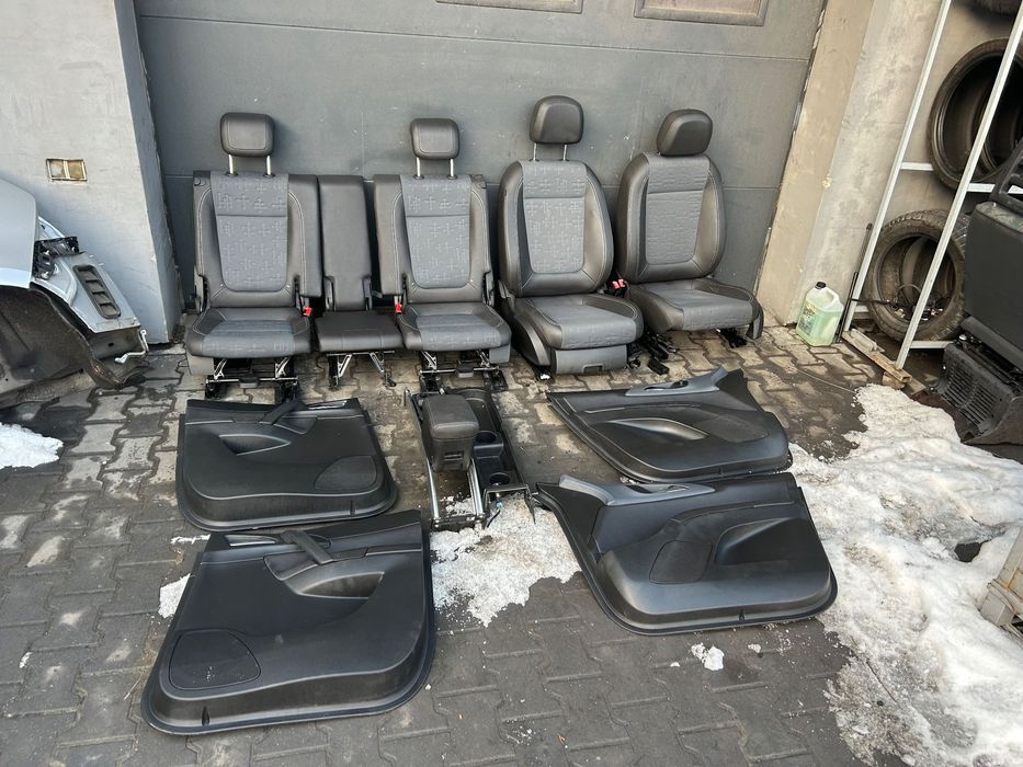 Opel Meriva B fotele półskóra komplet tapicerka boczki kanapa tył fotel kierowcy pasażera