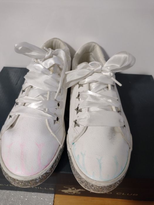 Białe trampki tenisówki roz.37/23 cm