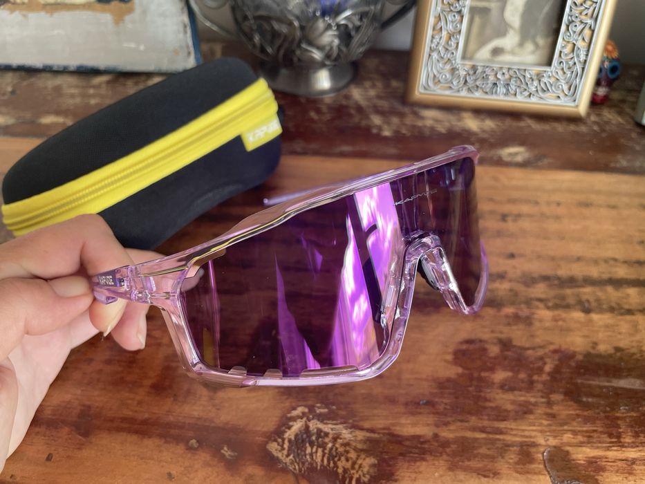 Nowe fioletowe okulary przeciwsłoneczne Kapvoe rowerowe UV