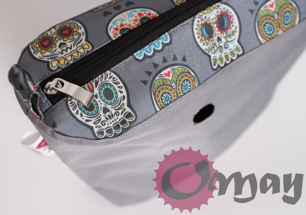 organizer do OBAG MINI szary czachy boho 2 kieszenie wkład OMAY