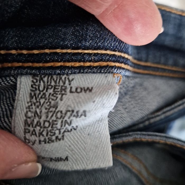 3x spodnie skinny H&M Esprit 29/32 uszkodzone długie rurki