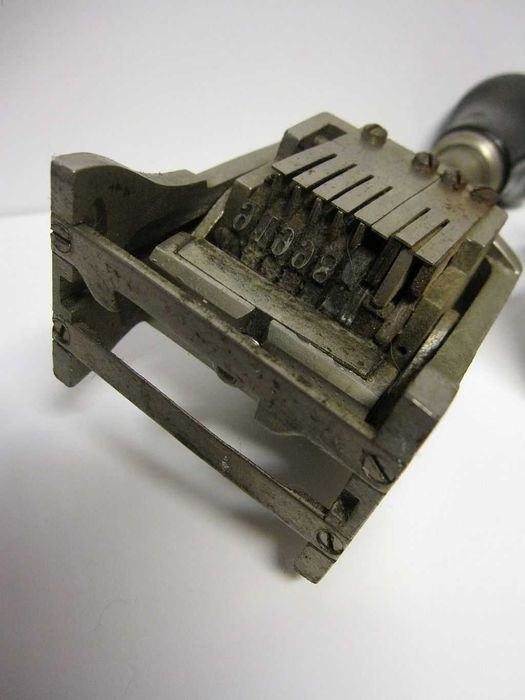 conjunto de 3 antigos carimbos numeradores