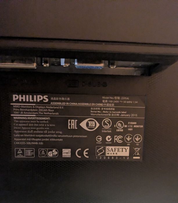 Monitor Philips 22 polegadas