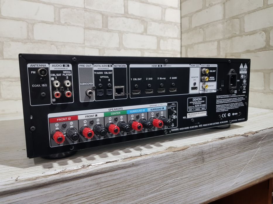 5.1 AV ресивер DENON AVR X1000+2 . 5x120 Вт, HDMI USB LAN