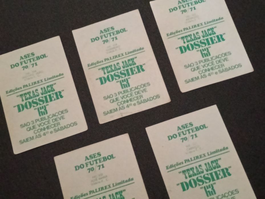 Cinco cromos época 70/ 71 Vitoria Futebol Clube