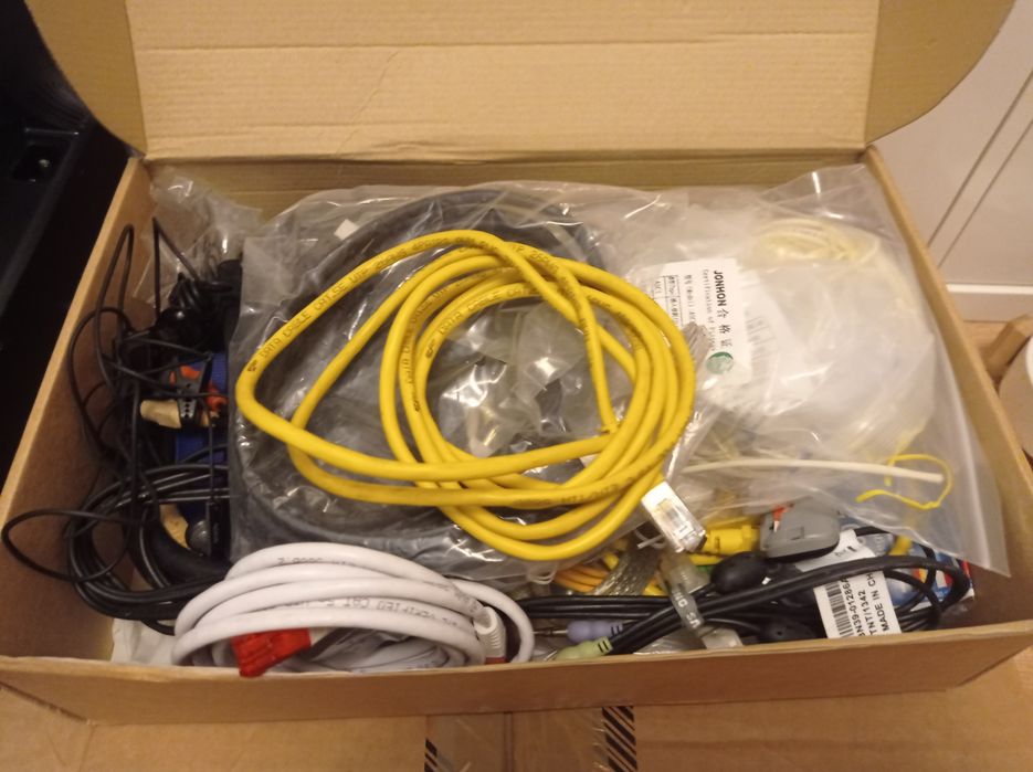 PC Monitors + Monitor Stand + Keyboards + Cables64584776349186123