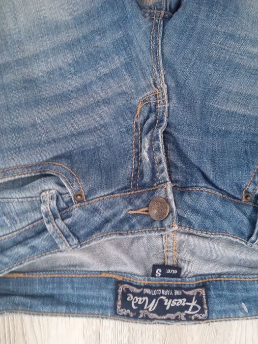 Spodnie jeansowe z prostymi nogawkami, marki Fresh Made, rozmiar S