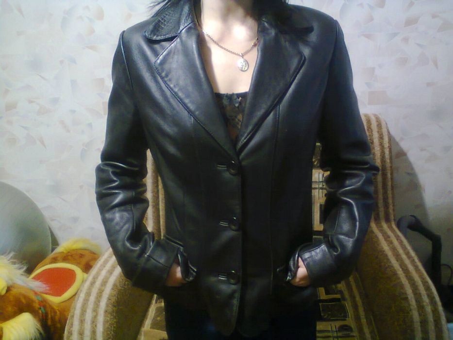 Пиджак из натуральной кожи