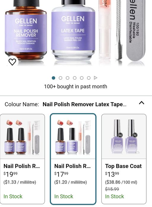 Gellen Remover nails/ ściągacz do lakieru na paznokciach