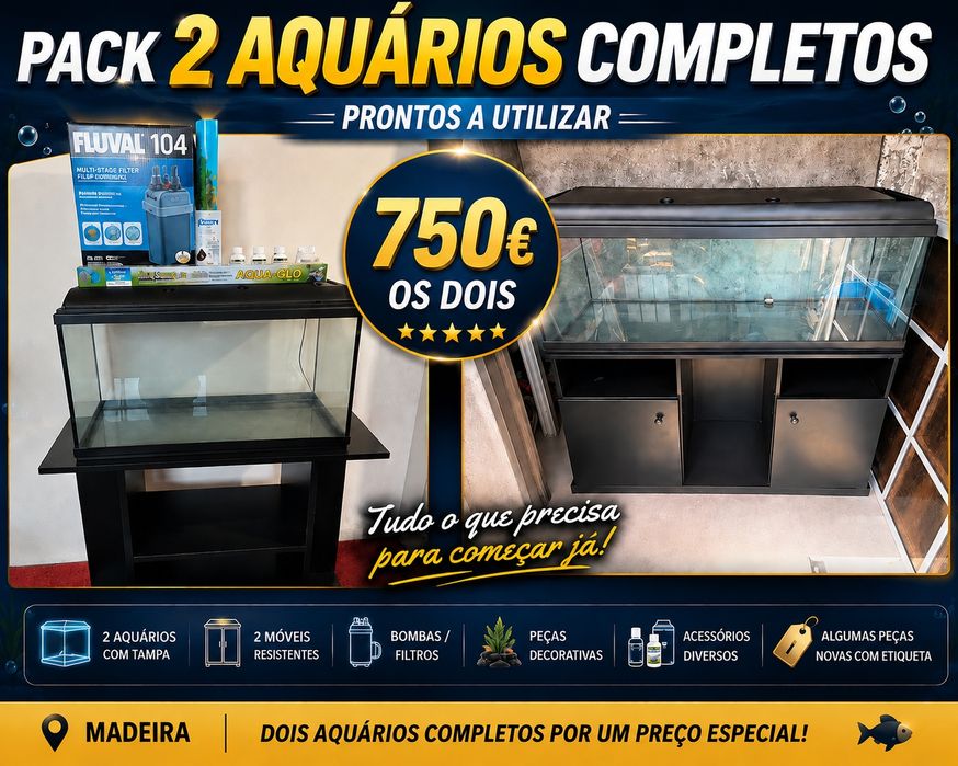 Oportunidade Única – 2 Aquários Completos + Móveis