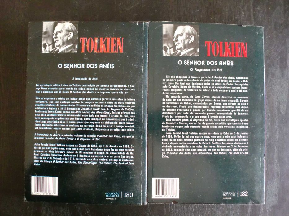 Os Senhores dos Anéis de J. R. R. Tolkien. - Volume I e III