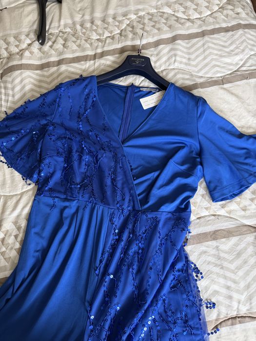 Kombinezon koloru zafir sylvestrowy