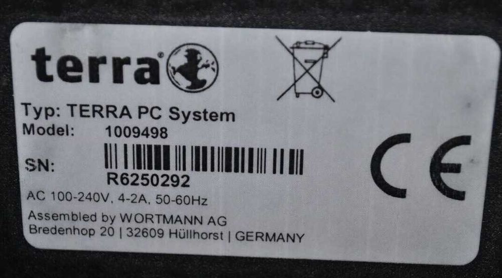 Комп'ютер Terra SFF  i3-6320 3.90 GHz-  12 GB DDR4- 240 GB SSD- WIN11