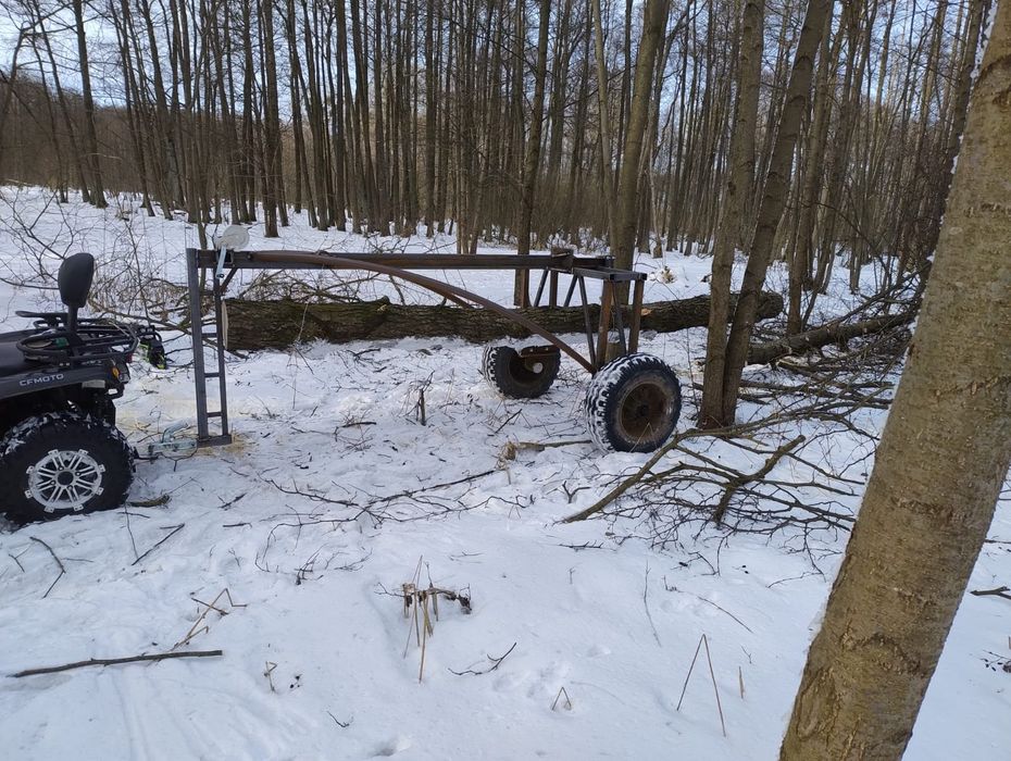 Wózek do transportu drewna, kłody