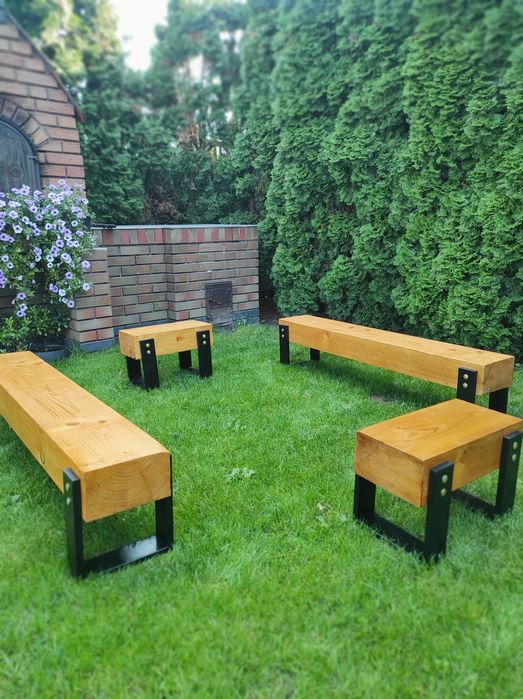 Ławki ogrodowe ławki do ogniska z bali