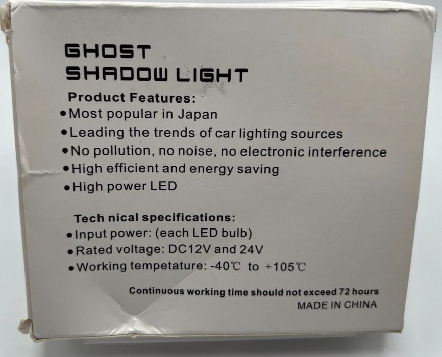 Luz carro projecao no chao