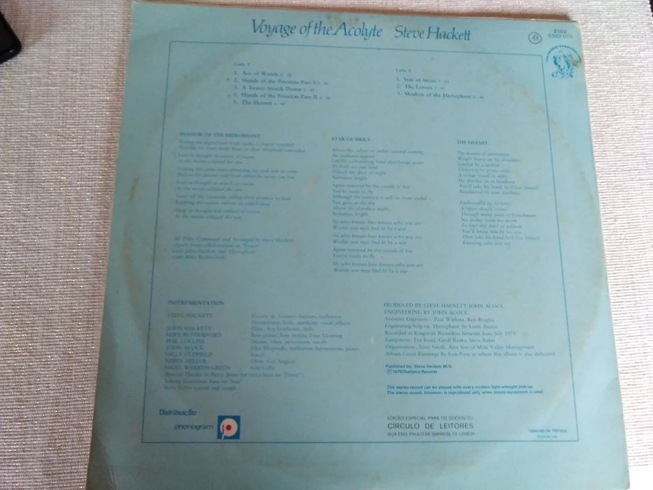 LP vinil de Steve Hackett _ Voyage of the Acolyte de 1975