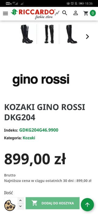 Kozaki damskie Gino Rossi DKG204, rozm. 36
