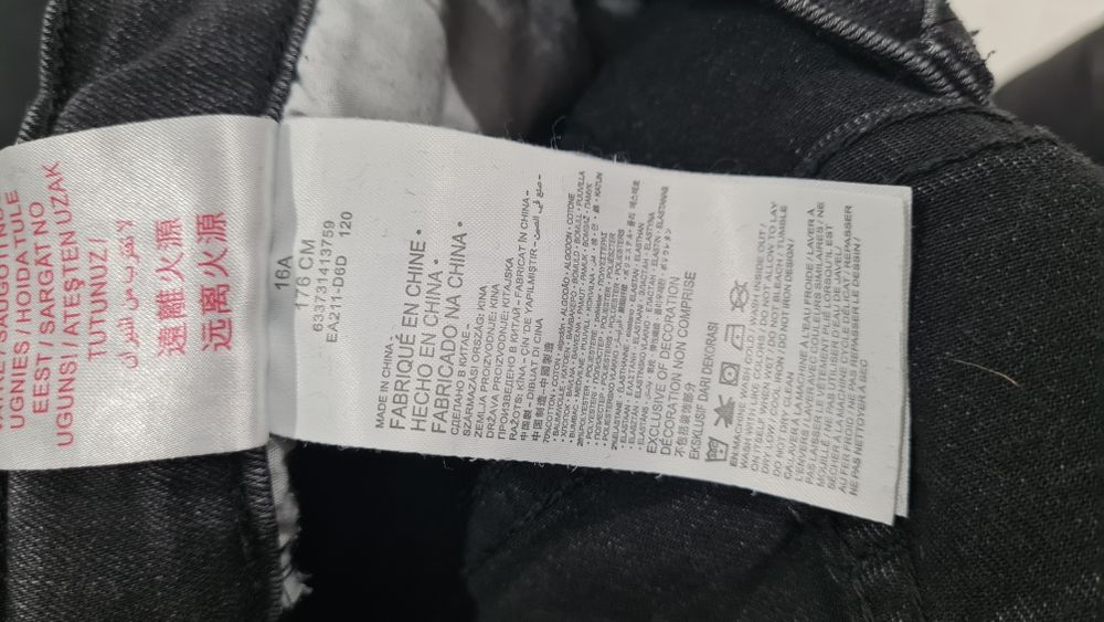 Levi's spodnie jeans Levi Strauss skinny 510 r. 176 cm (M) czarne