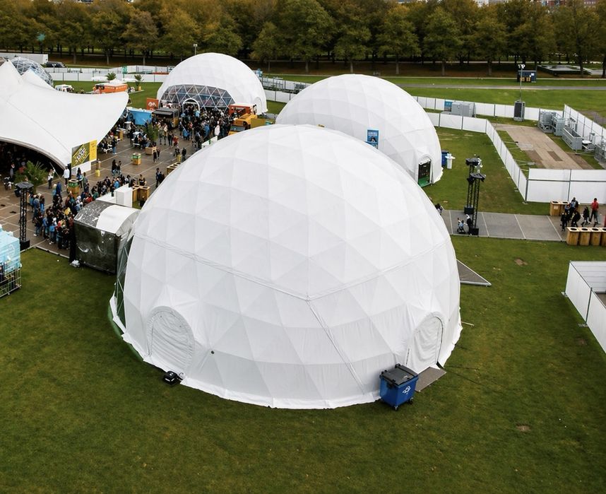 Aluguer de Infraestruturas Circulares  Dome- Solução Premium para Eventos de Grande Escala